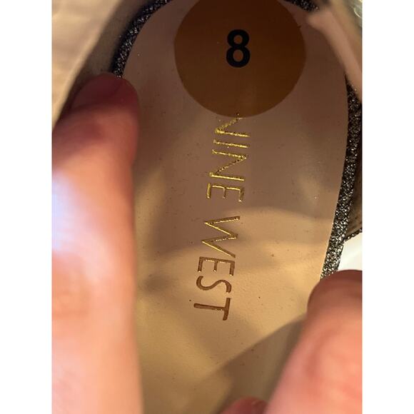 Nine‎ West silver glitter size 8 strappy heel - Picture 5 of 8